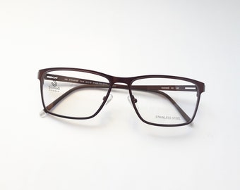 Lunettes Ovales Vintage Mondi Metzler Mod. 2304 893 54[]18 135 Violet Marron NOS
