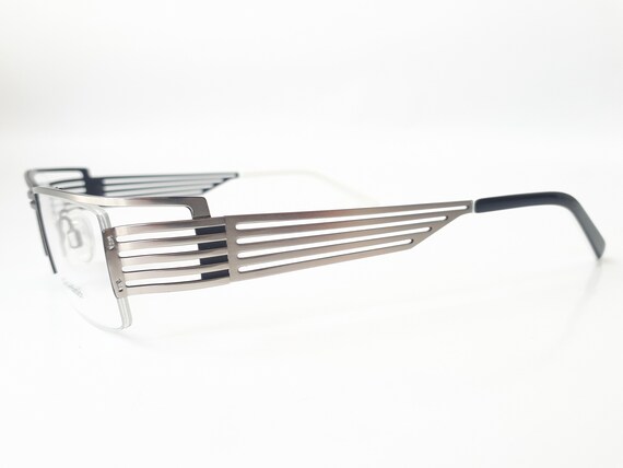 Mod 1410 angular eyeglasses silver angular women … - image 7