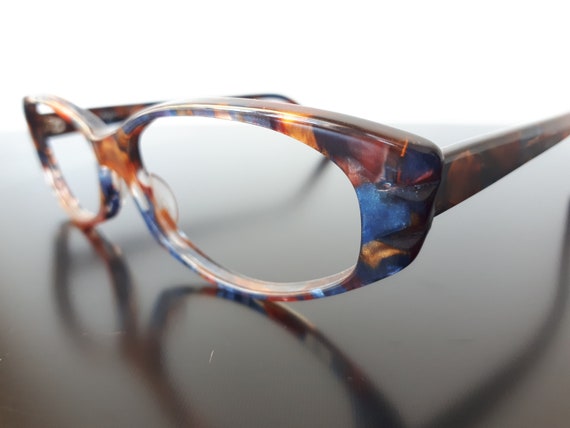 Vogart 727 eyeglasses brown blue colorful oval sh… - image 5