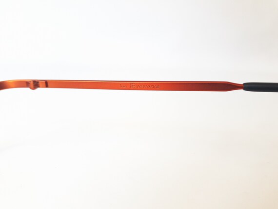 LA Eyeworks eyeglasses red angular metal women ma… - image 5