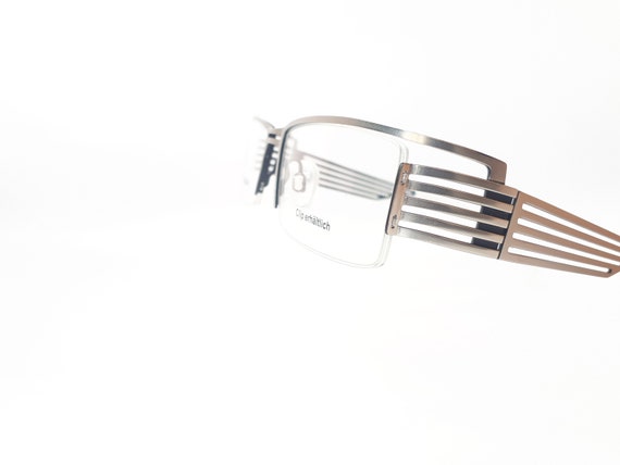 Mod 1410 angular eyeglasses silver angular women … - image 2