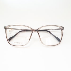 Stepper 20127 eyeglasses grey transculent oversize acetate titanium women glasses big size original case cloth new neu Brille