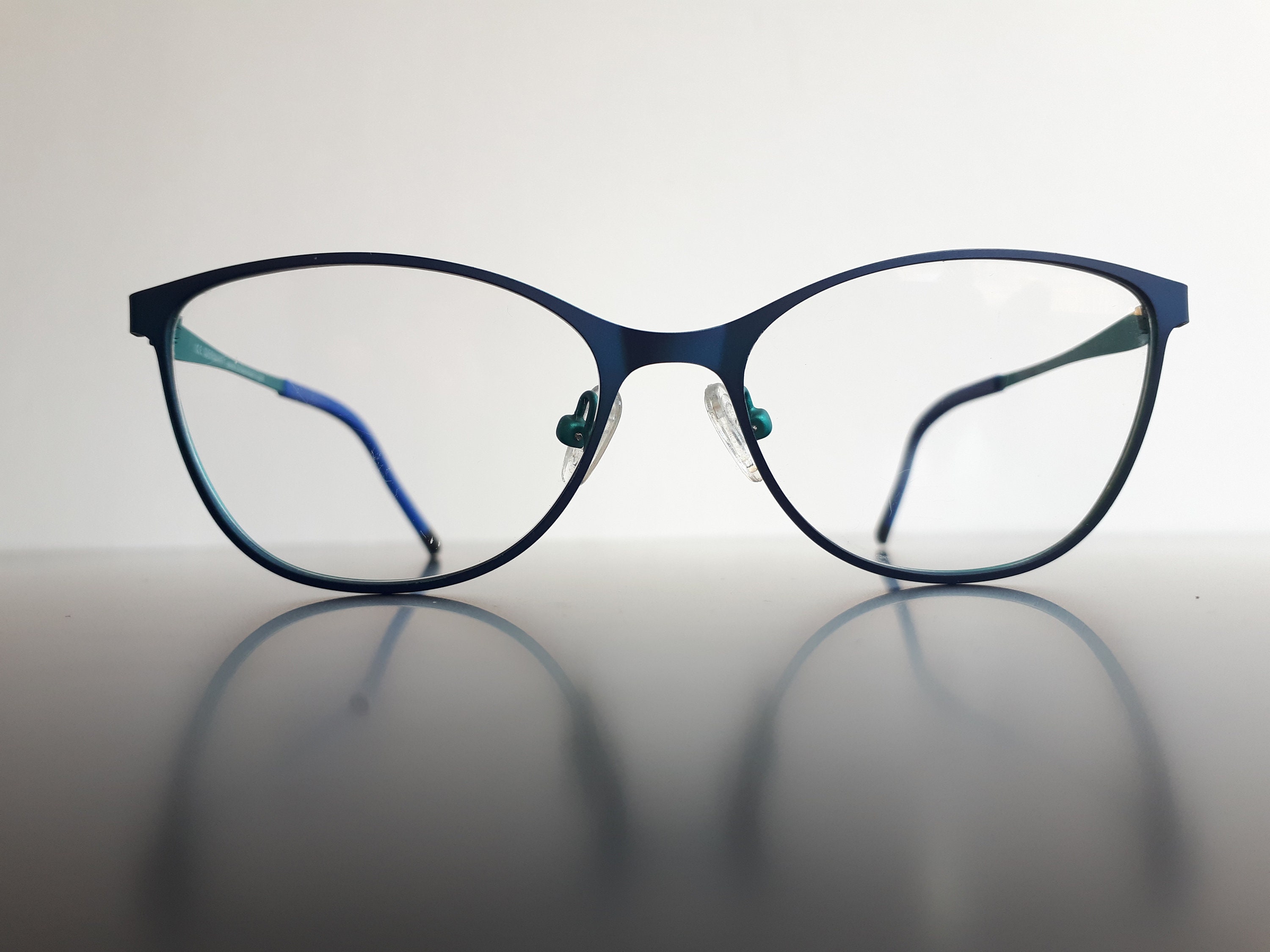 Brillenmann Pass 451 gafas azul turquesa mariposa en forma de | Etsy México