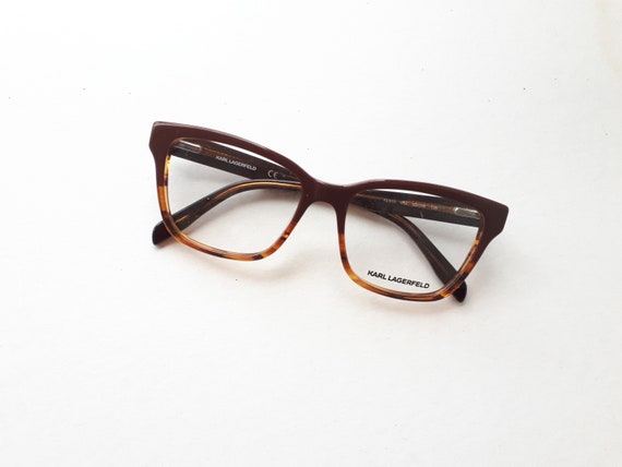 Karl Lagerfeld 919 eyeglasses brown colored butte… - image 1