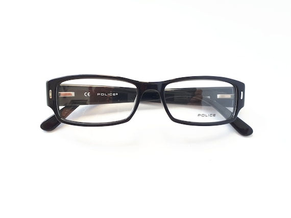 Police 1644 Eyeglasses Black Angular Plastic Men Women  display picture 3
