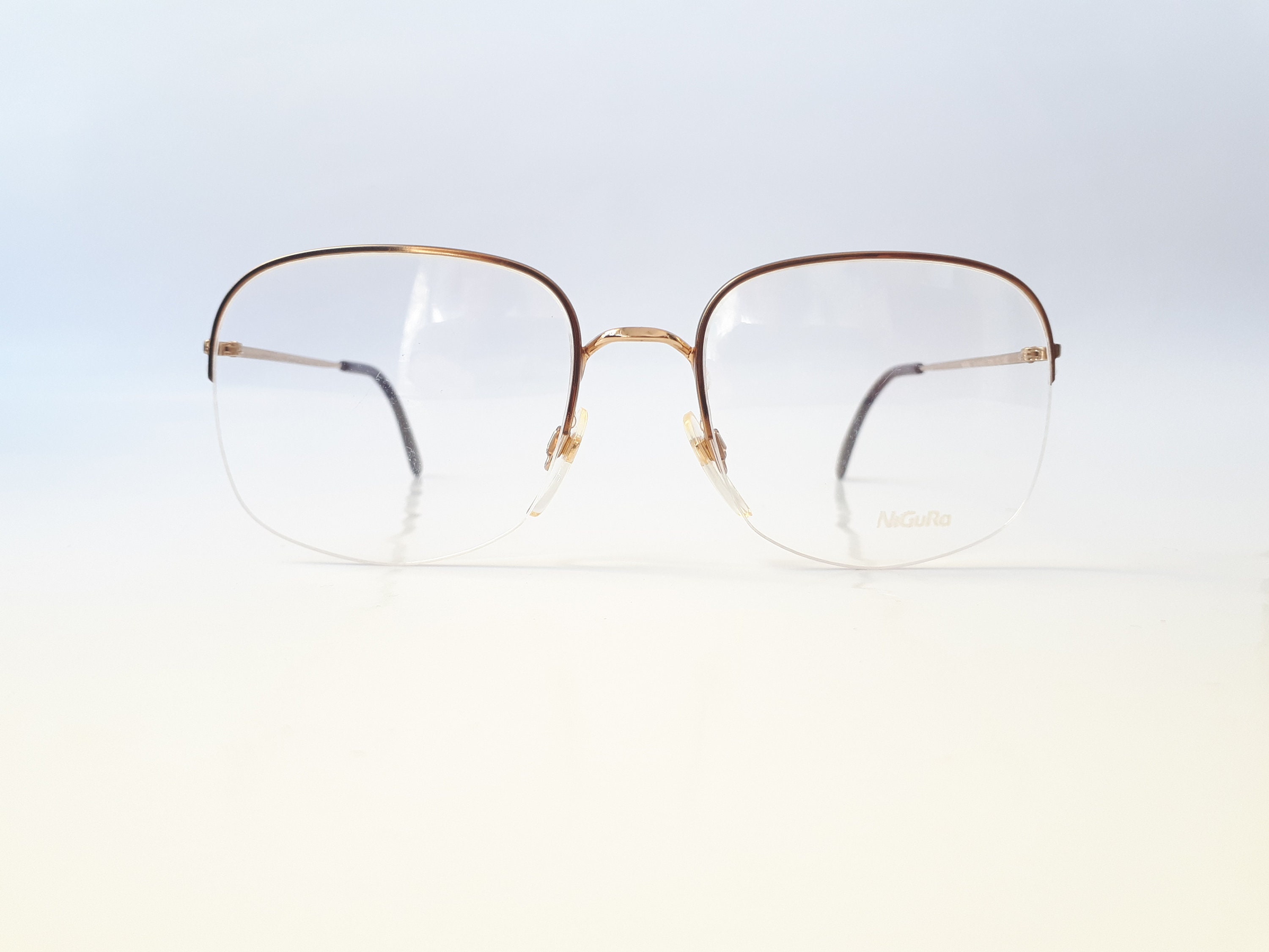 Occhiali Vintage Nigura N 1070 Senza Montatura – Turchese Multicolore – Nuovo Vecchio Stock NOS - Foto 2
