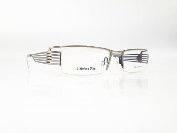 Mod 1410 angular eyeglasses silver angular women … - image 4
