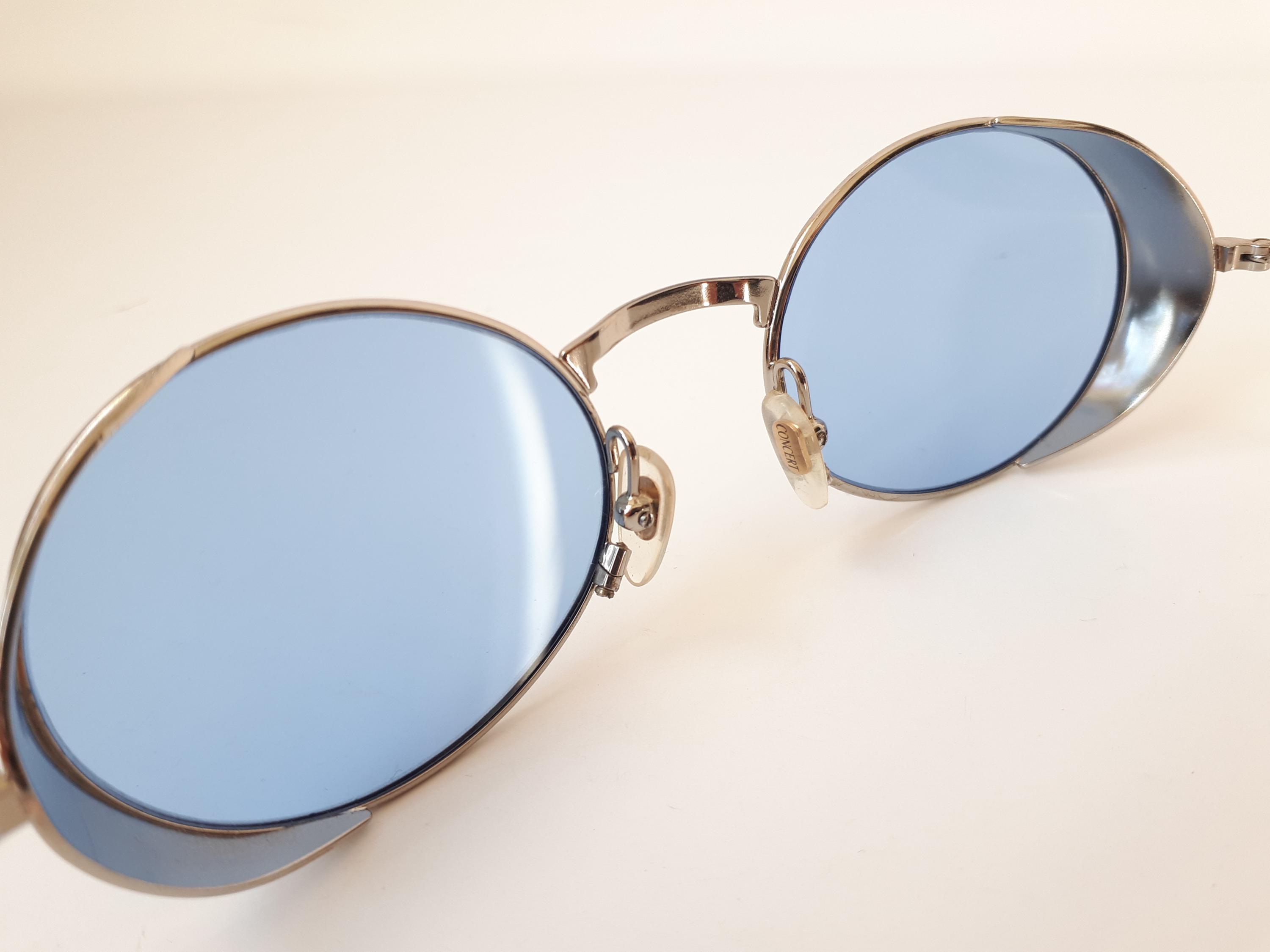 Concert 0333 Sunglasses Silver Oval Metal Frame With Shield  display picture 3