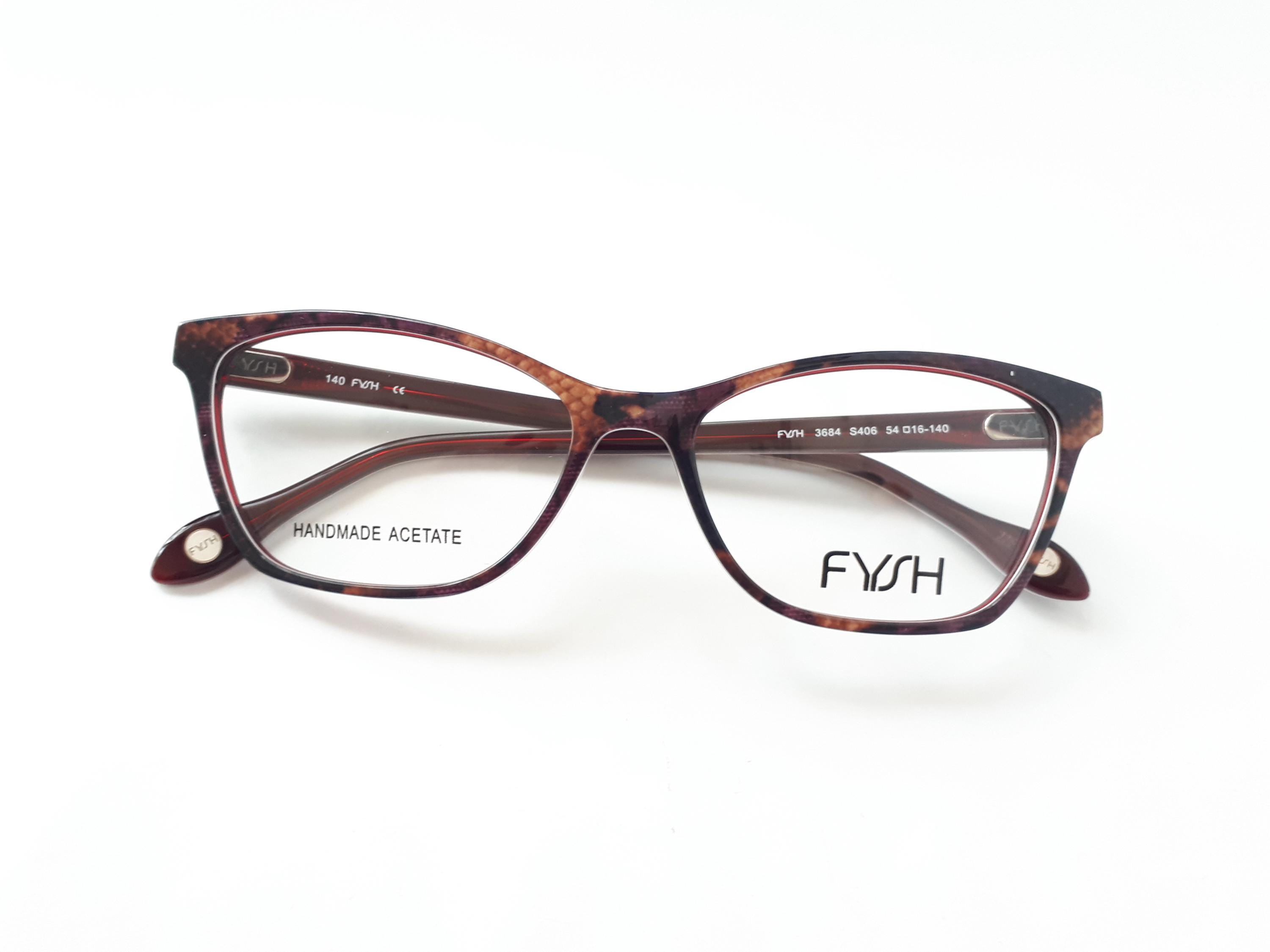 NWT WOMEN\'S FYSH EYEGLASS FRAMES 3618 BURGUNDY FYSH - For Fall 2018 | VisionPlus Magazine main image 2