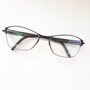 Ovvo Optics 3665 eyeglasses black cateye shaped metal women glasses medium size stainless steel titanium own case cloth new neu Brille
