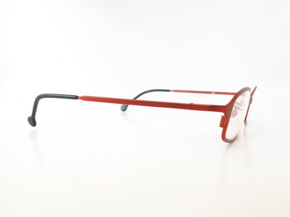 LA Eyeworks eyeglasses red angular metal women ma… - image 8