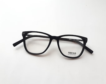 Rodenstock Rocco 428 eyeglasses black square rectangle women men plastic glasses from Germany small size metal temple new neu Brille