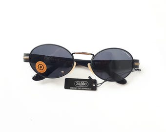 New Blumarine Black Gold Women Sunglasses 40th Year Anniversary, Round, Faux-Fur Blumarine Sunglasses SBM829 0700 Black smoke Woman | eBay main image 2