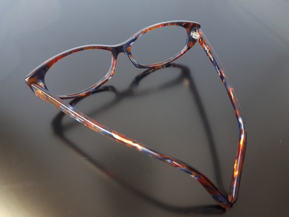 Vogart 727 eyeglasses brown blue colorful oval sh… - image 9