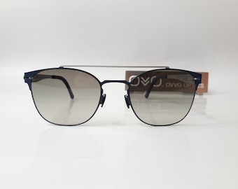 Ovvo Optics 3735 c6D4 occhiali da sole deep sea titanio aviator donna uomo Zeiss marrone lenti sfumate custodia in tessuto NUOVO neu SonnenBrille