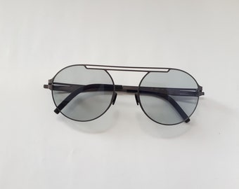 Ovvo Optics 3730 c85 occhiali da sole grafite rotondi donna uomo Zeiss grigio chiaro protezione UV lenti custodia in tessuto NUOVO neu SonnenBrille