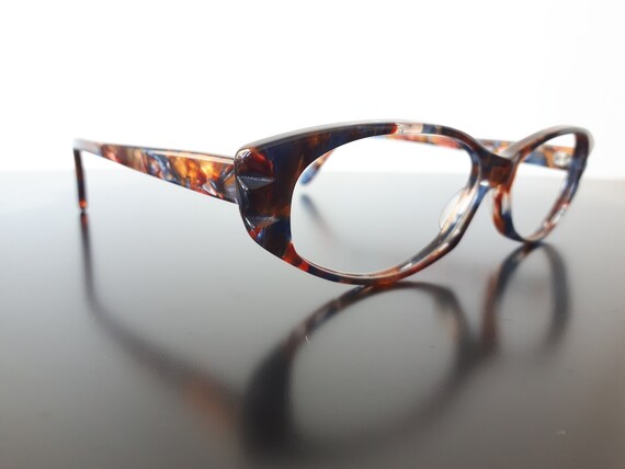 Vogart 727 eyeglasses brown blue colorful oval sh… - image 4