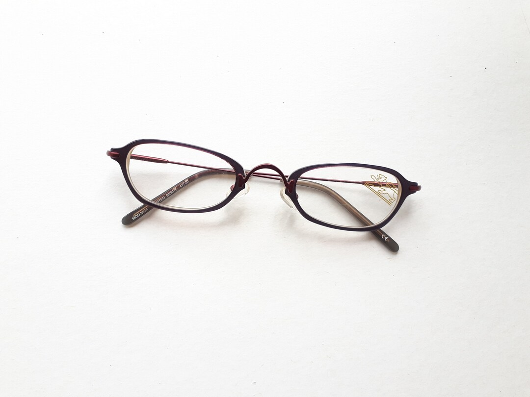 Frosted Berry Eyeglasses Burgundy Oval Shaped Women Glasses Etsy