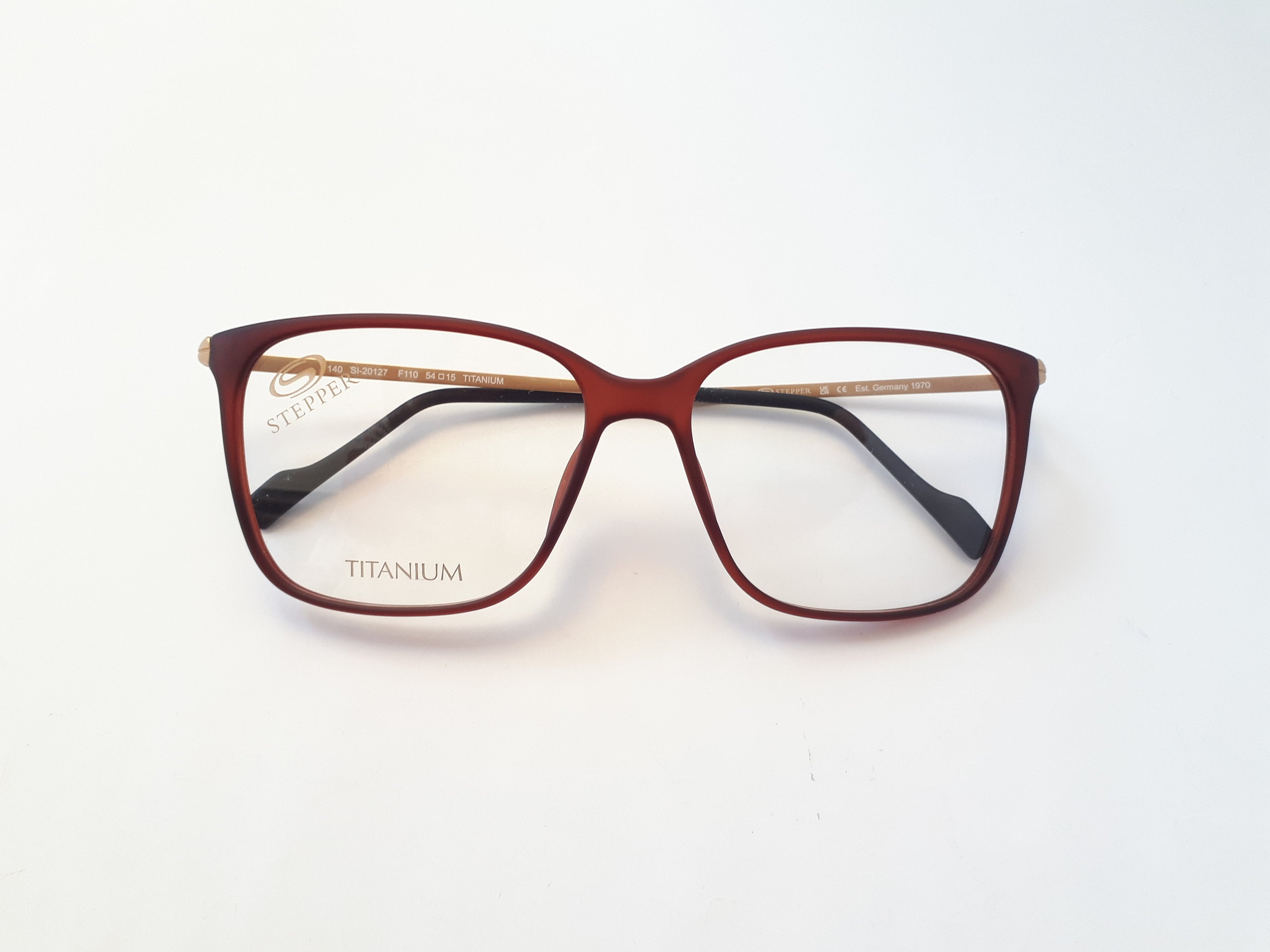 Buy Stepper 20127 Eyeglasses Burgundy Red Gold Oversize  display picture 3