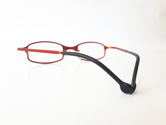 LA Eyeworks eyeglasses red angular metal women ma… - image 10