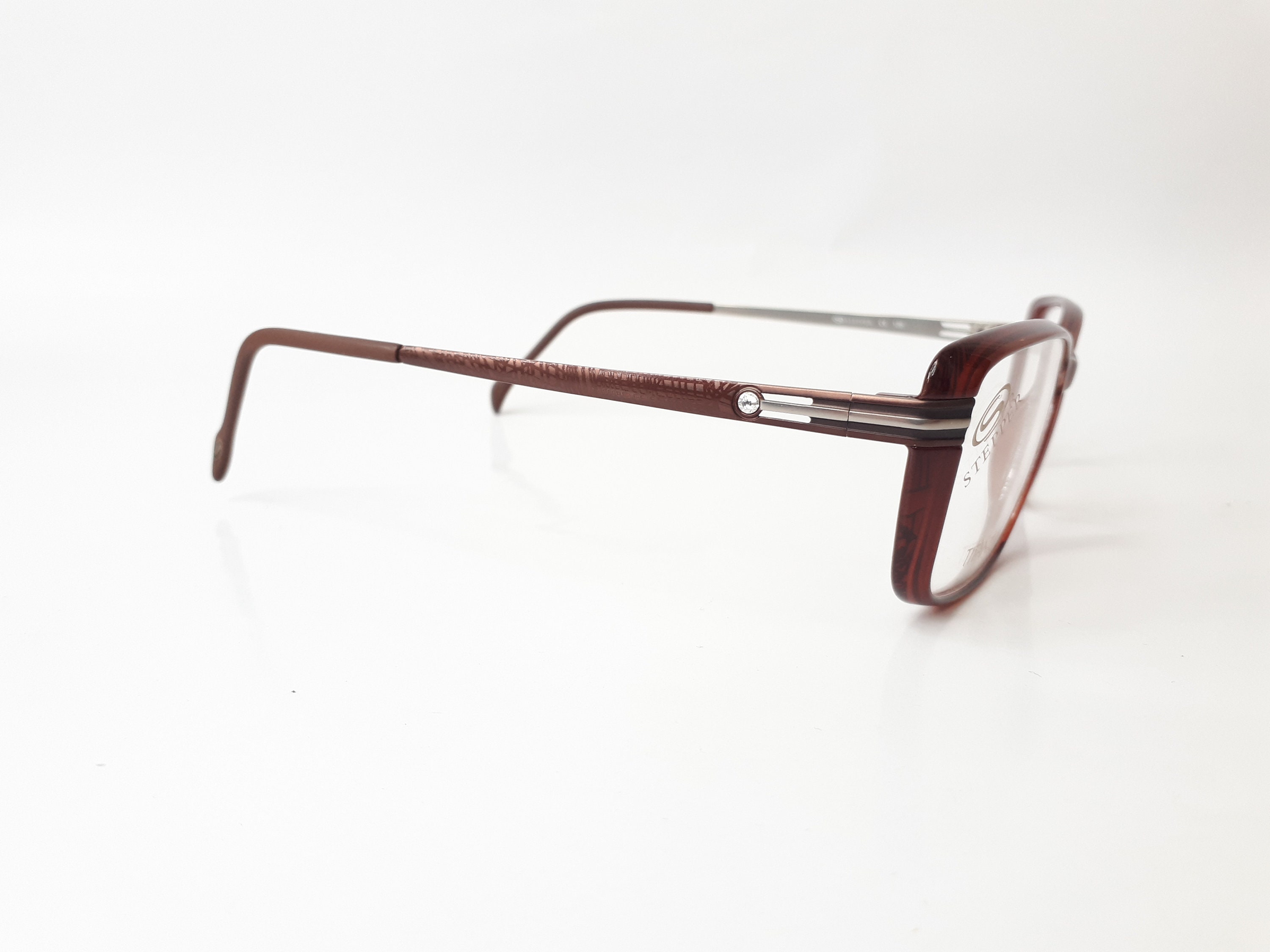 Stepper 30102 Eyeglasses Burgundy Angular Shaped Women 