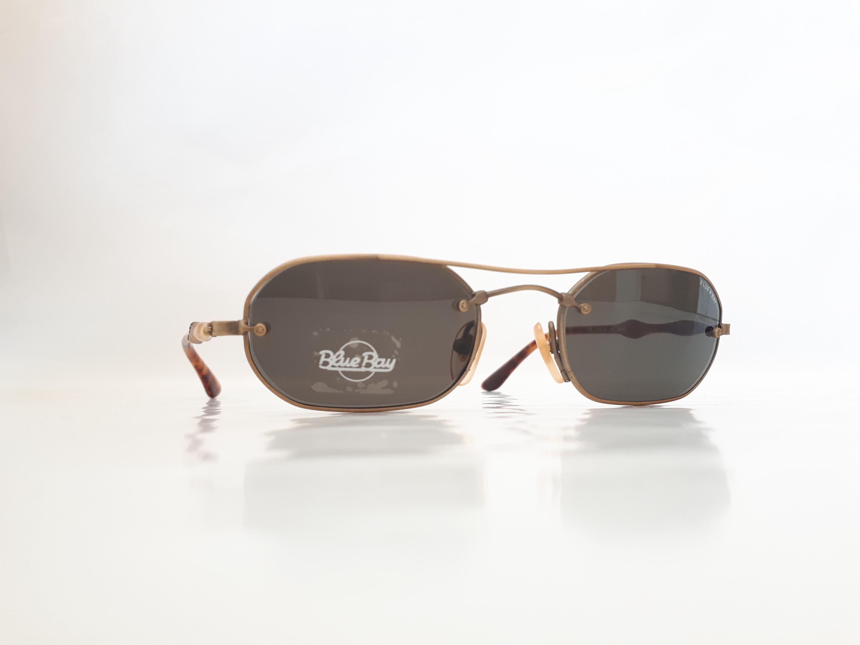 Safilo Blue Bay Angel Sunglasses, Vintage Gold Rectangle 