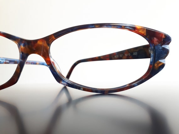 Vogart 727 eyeglasses brown blue colorful oval sh… - image 3