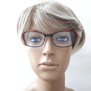 Etnia Barcelona Arezzo glasögon svarta röda cateye damglasögon metall från Spanien medelstora helbågade originalfodral tyg nya neu Brill