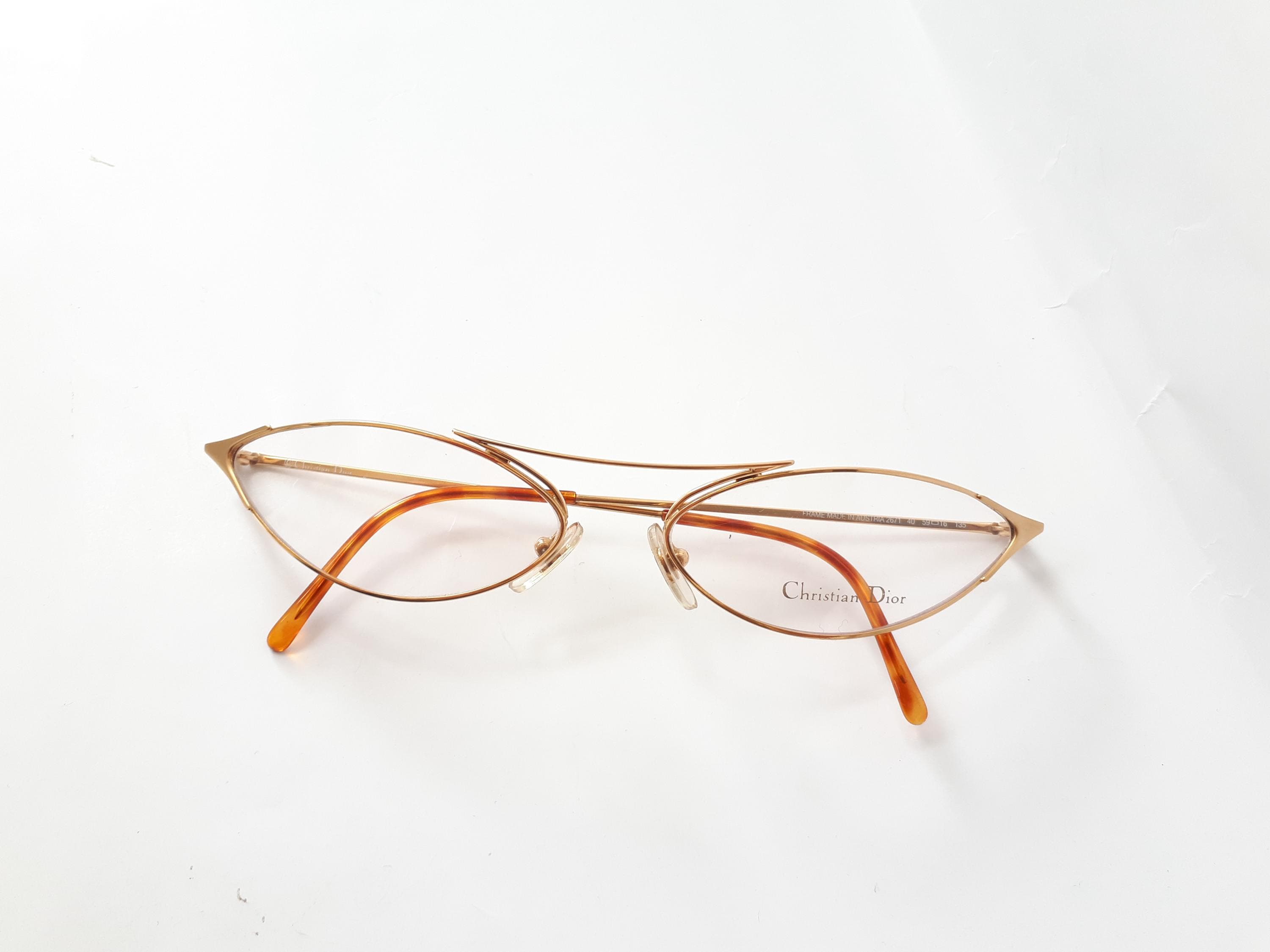 VTG Christian Dior Gold Oval Glasses VTG Christian Dior Gold Oval Glasses main image 2