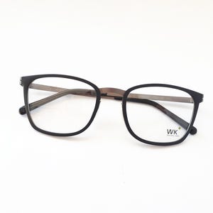 Wagner und Kühner 64057 eyeglasses black angular men glasses from Germany medium size elegant slightly flexible new neu Brille