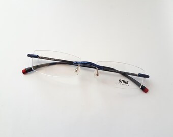 Sting by De Rigo 6287 Eyeglasses Blue Acetate Women Angular  display picture 1