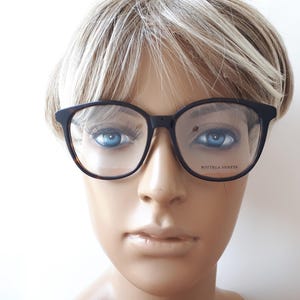 Bottega Veneta BV0137O 002 eyeglasses dark tortoise angular men glasses acetate glasses medium size new neu Brille
