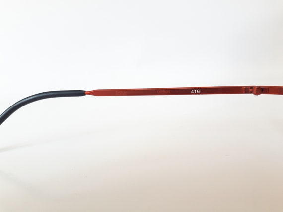 LA Eyeworks eyeglasses red angular metal women ma… - image 4