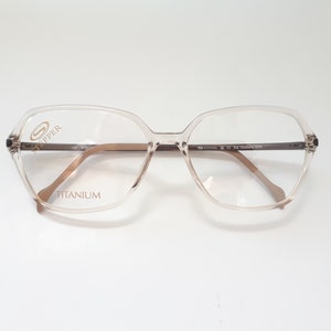 Stepper 30204 eyeglasses clear platinum oversize shaped acetate women glasses medium size original case cloth new neu Brille
