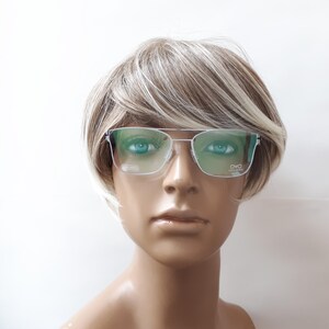 Ovvo Optik 3708 c74B Brille Silber Cateye Damen Titan Brille aus Europäischer Union mit original Etui Putztuch neue neu Brille