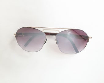 Lunettes De Soleil Xezo Viper 100% Titane Polarisées Ambre - Vintage, Japon