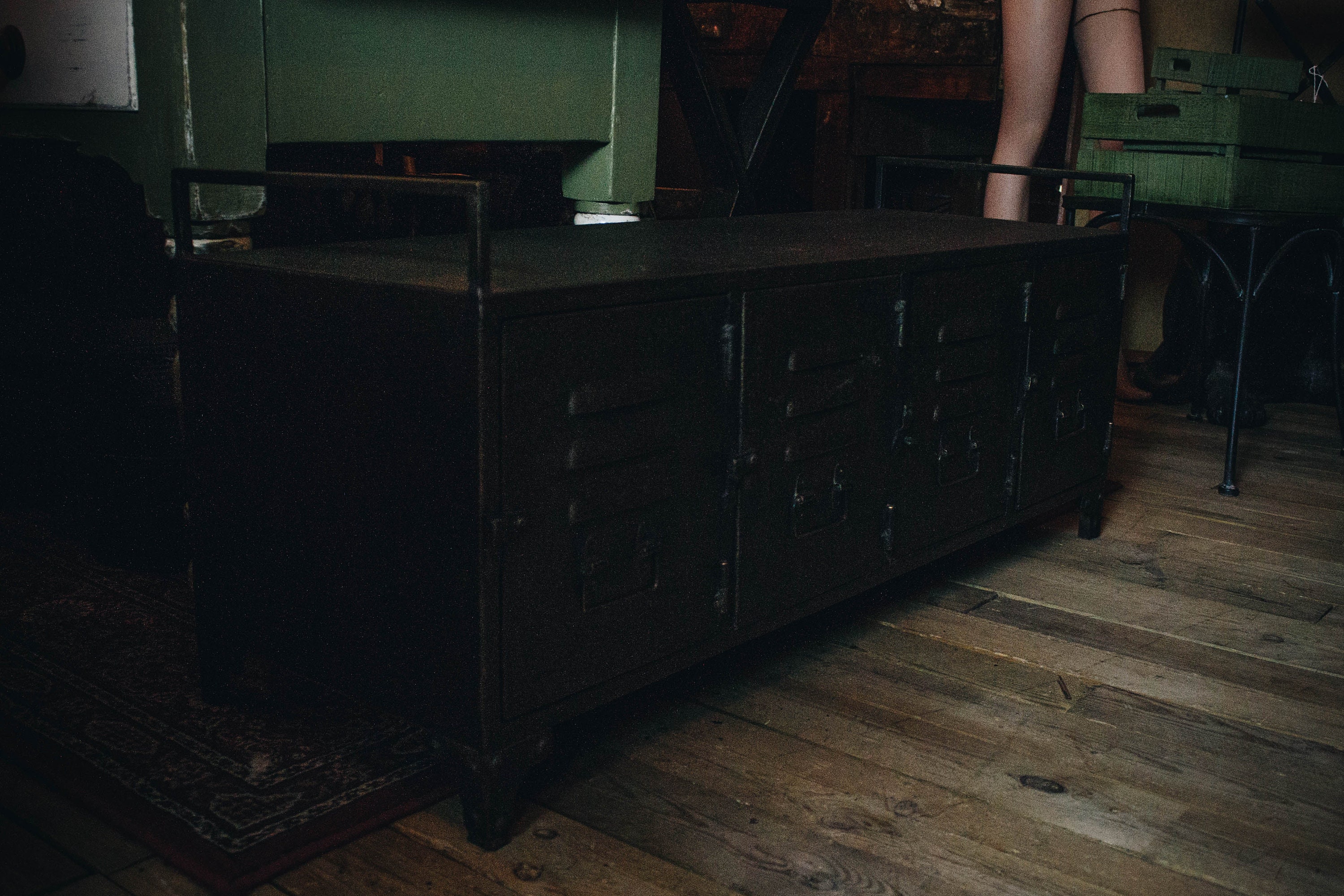 Solid Metal Storage Tv Cabinet Potential Shoe Rack And Bench Etsy