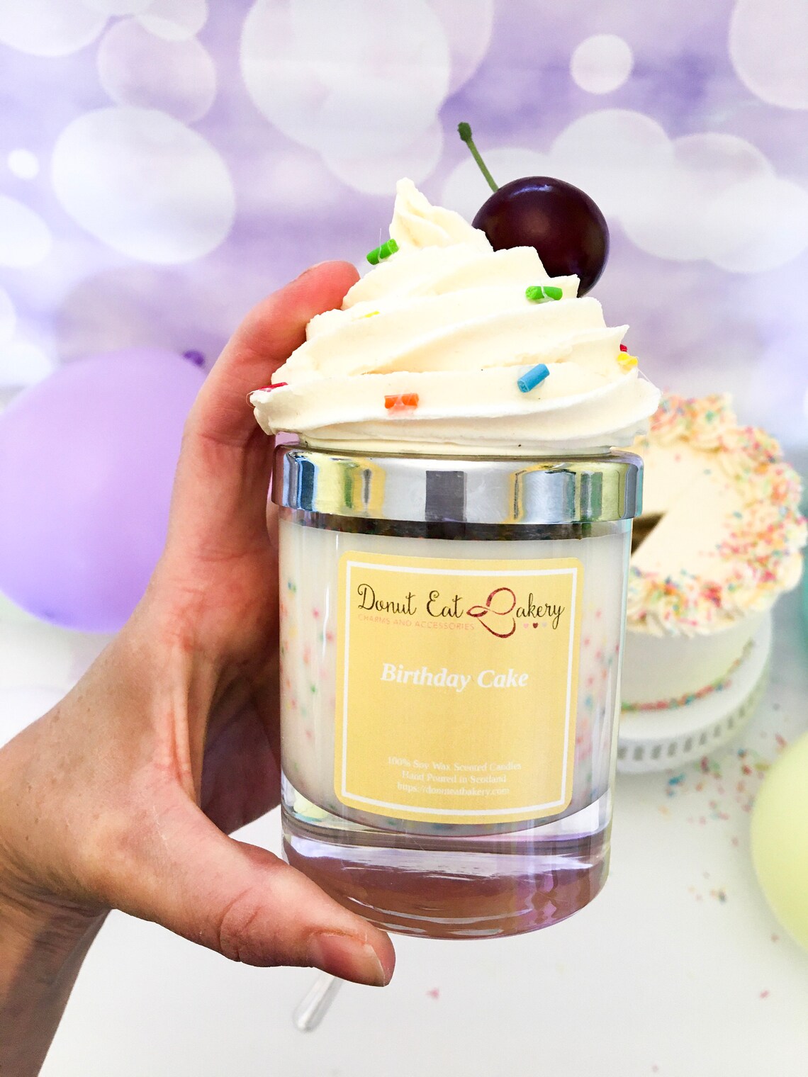 Birthday Cake Scented Candle Etsy