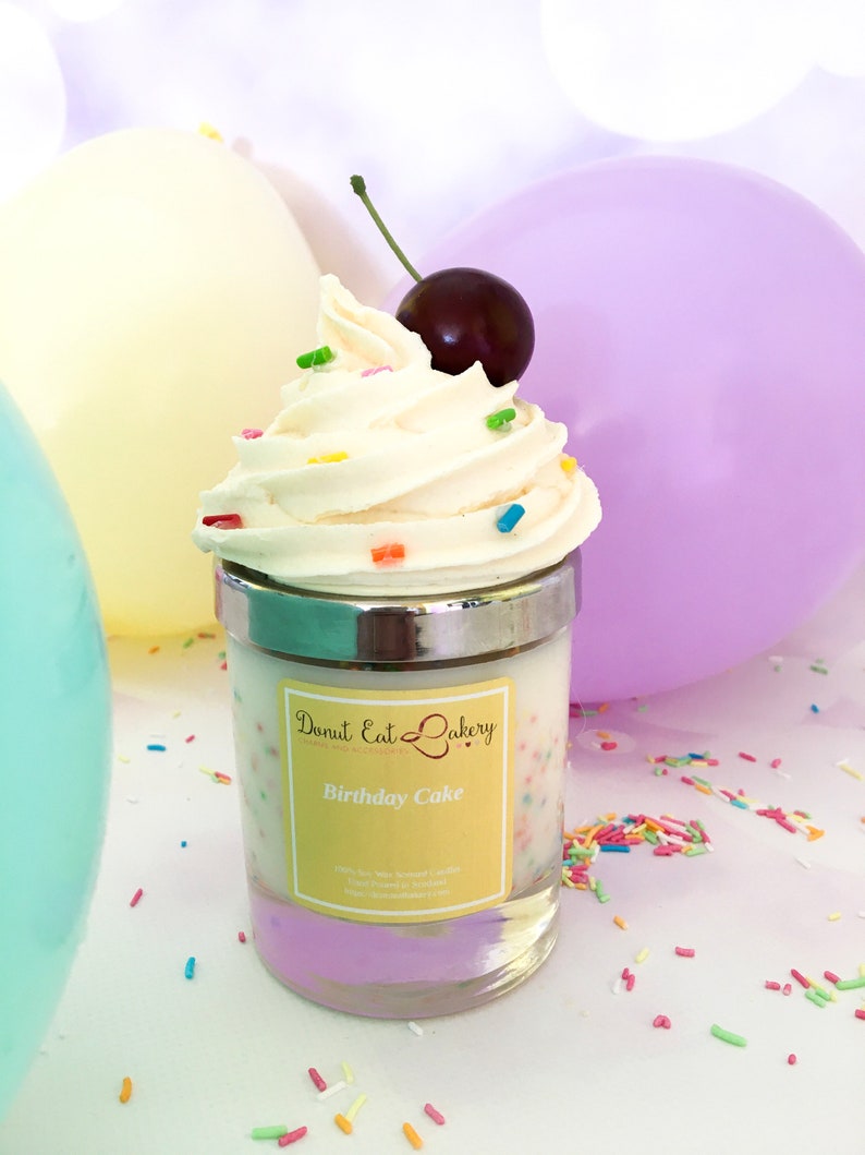 Birthday Cake Scented Candle Etsy