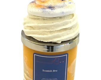 Scottish Bru Cupcake Candle, Orange Fizzy Drink, Scotland, Highly Fragranced