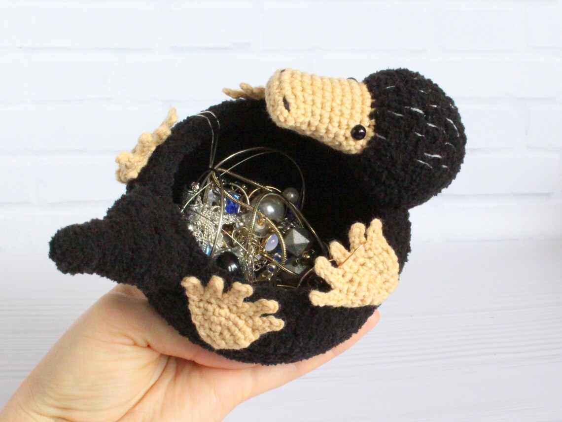 Niffler Jewelry Box Nifler Crochet Pattern Earrings Ring Etsy