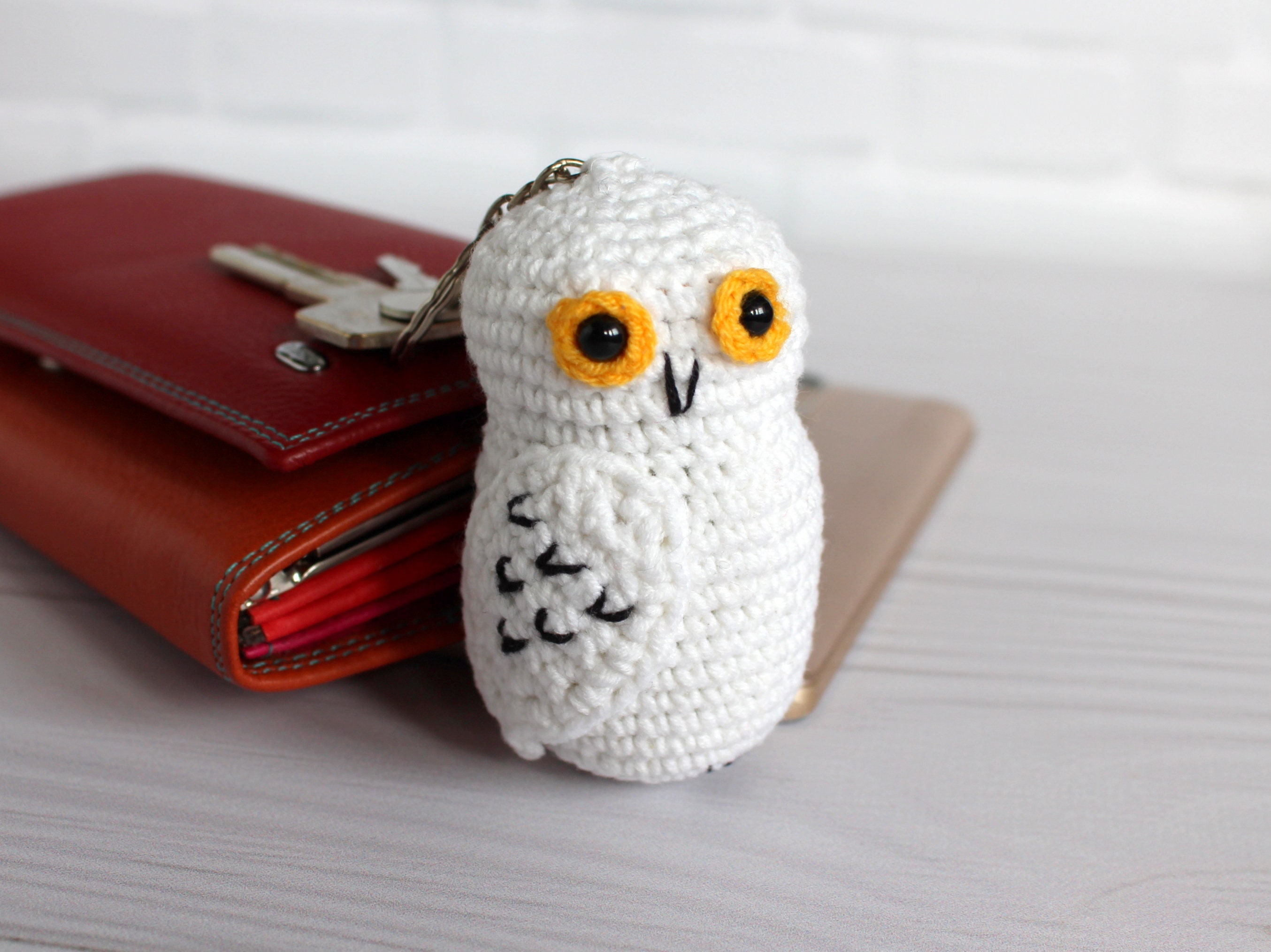 Hedwig Plush Keychain Crochet Pattern Hedwig Owl Hedwig Fabric Etsy