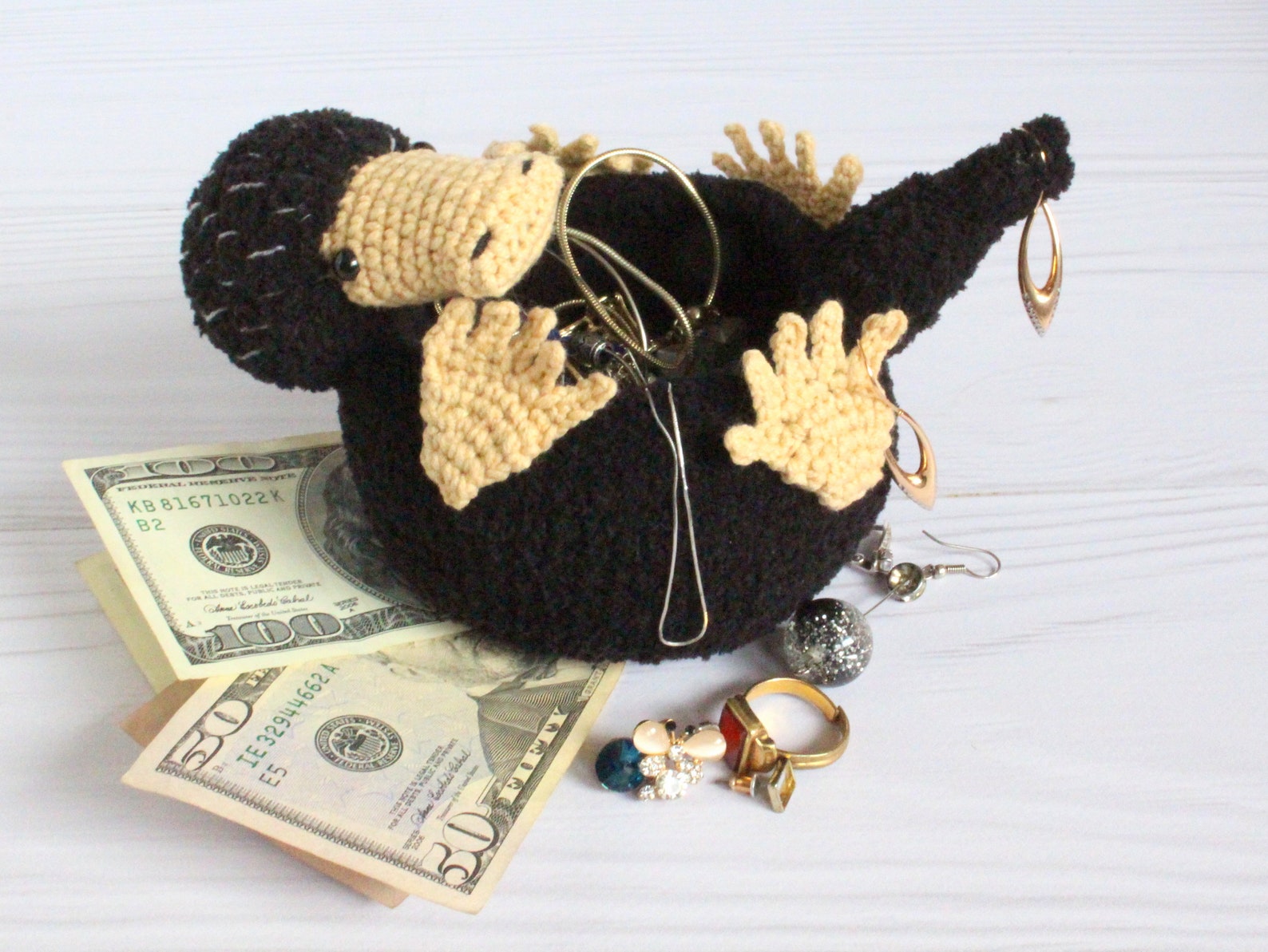 Niffler Jewelry Box Nifler Crochet Pattern Earrings Ring Etsy