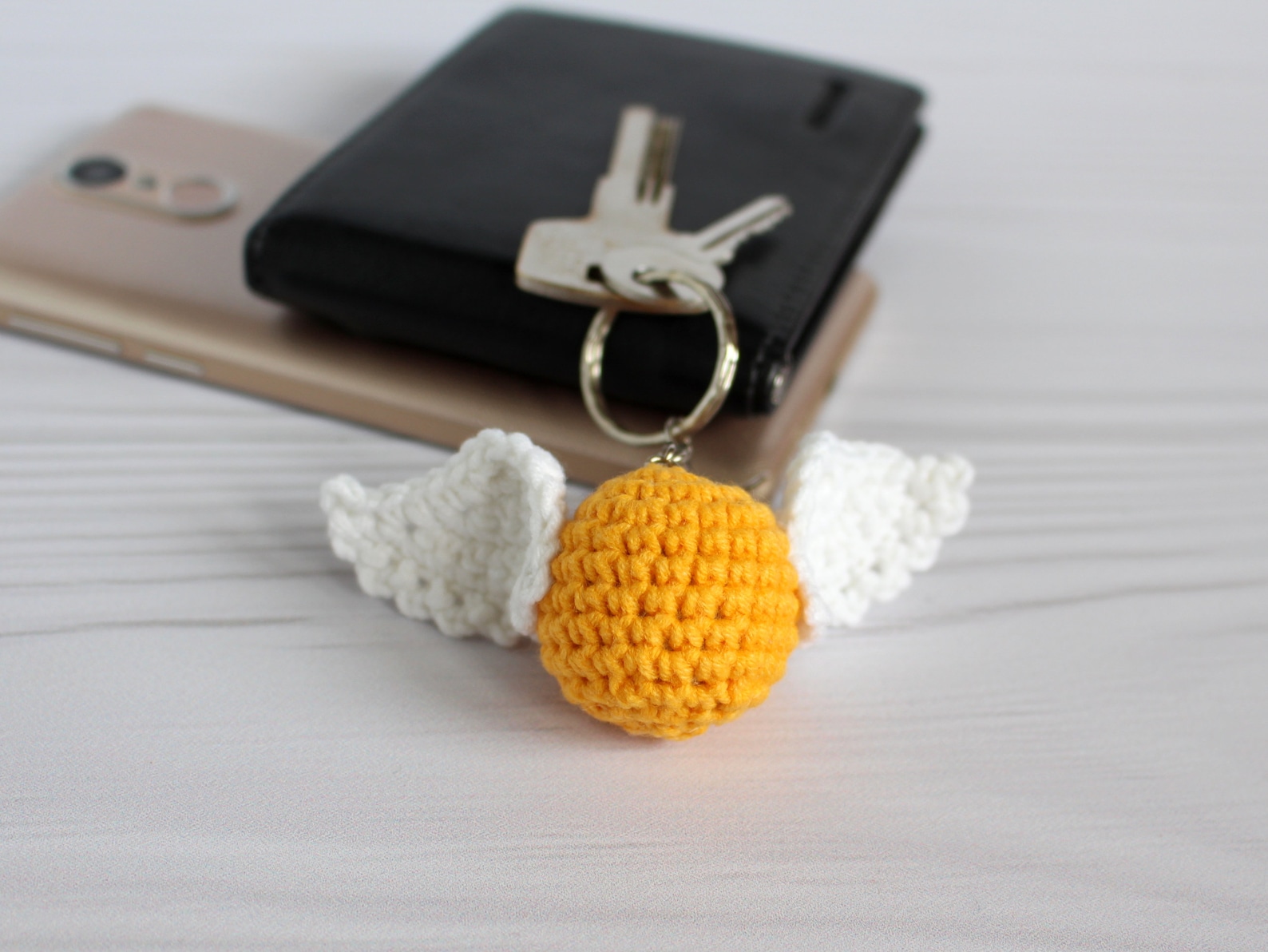 Golden Snitch Crochet Pattern 3 in 1 Keychain Brooch Earphone Etsy