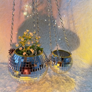 70s/80s Dado Disco Ball Plant Hanger With Retro Packaging.With Metal Hanging