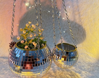 70s/80s Dado Disco Ball Plant Hanger With Retro Packaging.With Metal Hanging