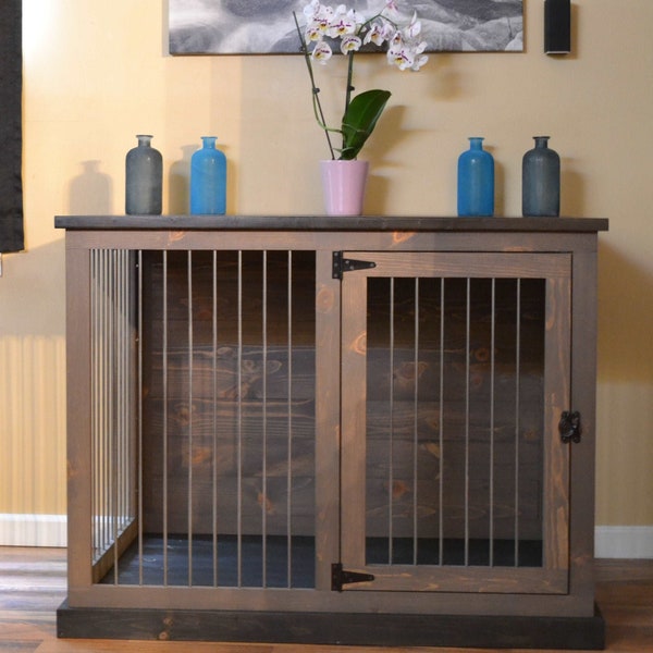 Wood Dog Crate Etsy