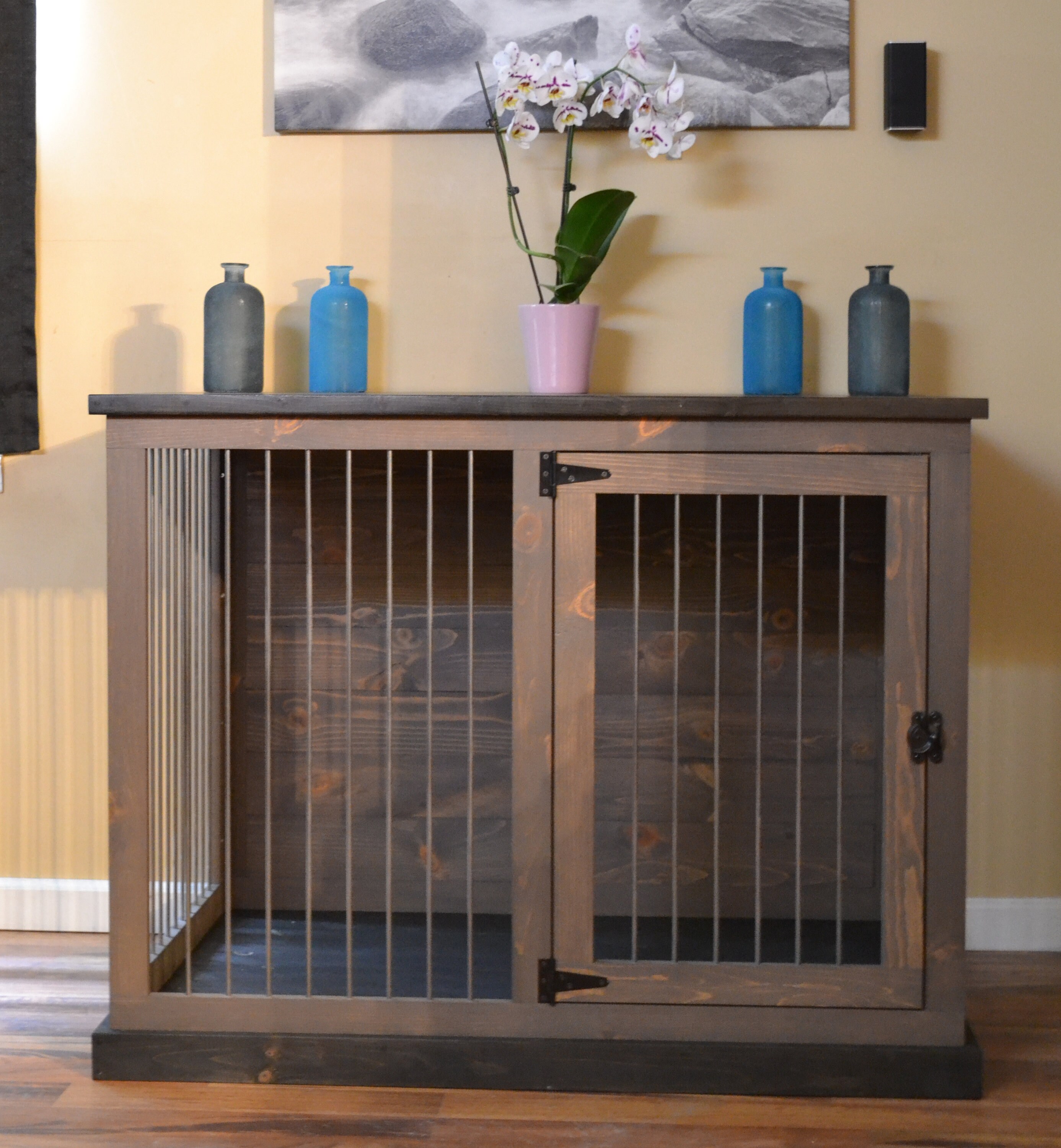 Dog crate furniture Dog kennel furniture | Etsy