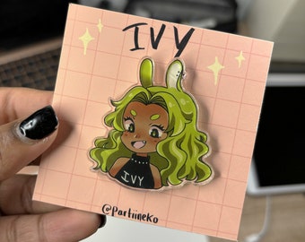 Ivy Bunny Acrylic Pin