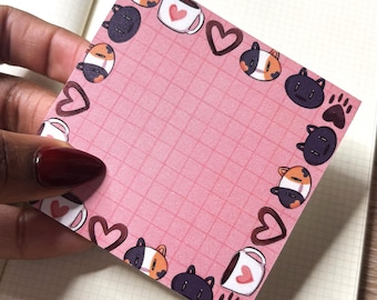 Coffee Cats Post it Pad